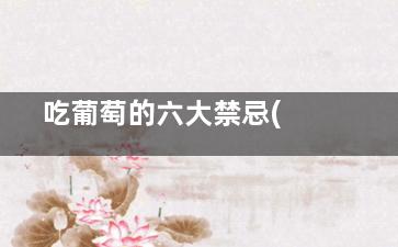  吃葡萄的六大禁忌(吃葡萄的六大坏处)